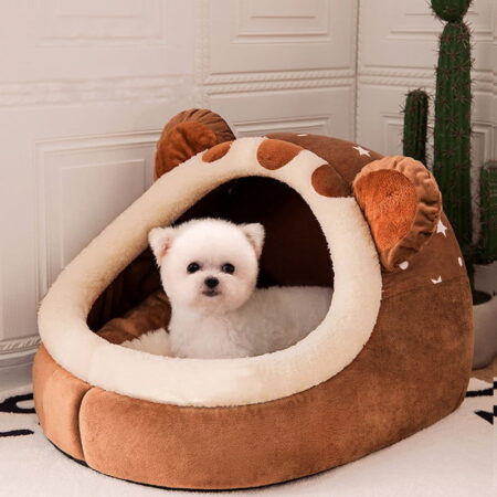 mainimage0Winter-Dog-Bed-Self-Warming-Puppy-House-Cozy-Cat-Sleeping-Tent-Cave-Beds-Indoor-Kitten-Nest