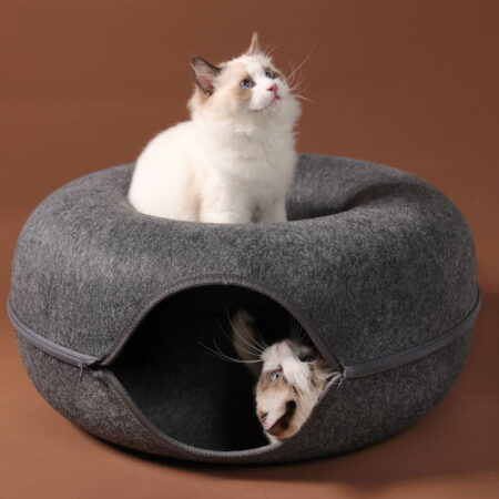 mainimage1Cats-House-Basket-Natural-Felt-Pet-Cat-Cave-Beds-Nest-Funny-Round-Egg-Type-with-Cushion