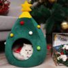 Daymira Pine Cat & Dog House, Cute Cat Tree Bed