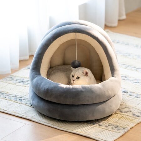 mainimage0Luxury-Cat-Cave-Bed-Microfiber-Indoor-Pet-Tent-Warm-Soft-Cushion-Cozy-House-Sleeping-Beds-Nest