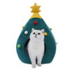 Daymira Pine Cat & Dog House, Cute Cat Tree Bed