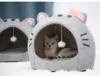 Daymira Cute Dog & Cat House Indoor, Luxury Cat Bed Cave Cozy Soft