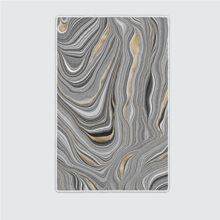 Abstract Agate Background Grey Stone Texture Area Rugs