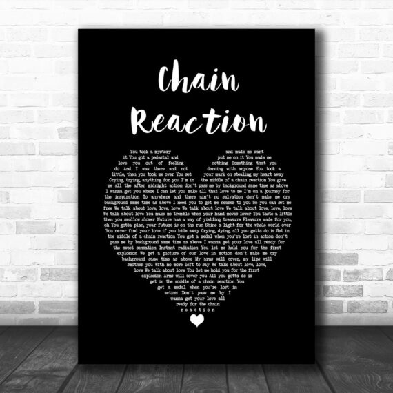 Diana Ross Chain Reaction Black Heart Song Lyric Music Poster Print