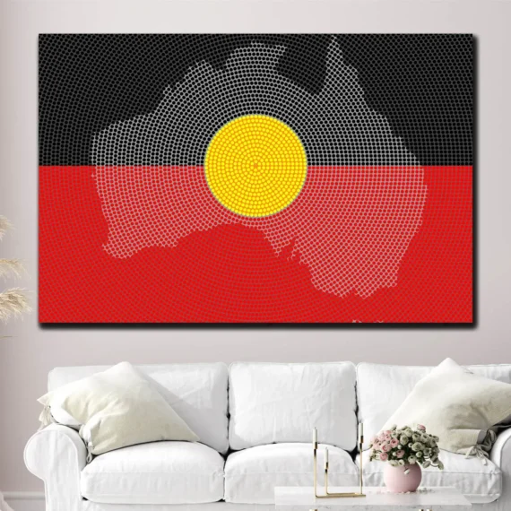 Aboriginal Flag Canvas Wall Art - Daymira Store