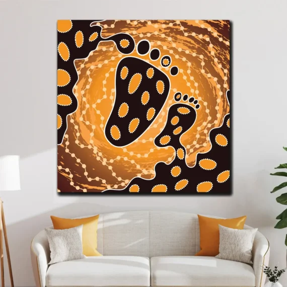 Footprints Canvas Wall Art Daymira Store Daymira™ Wear For Everyday Pleasant