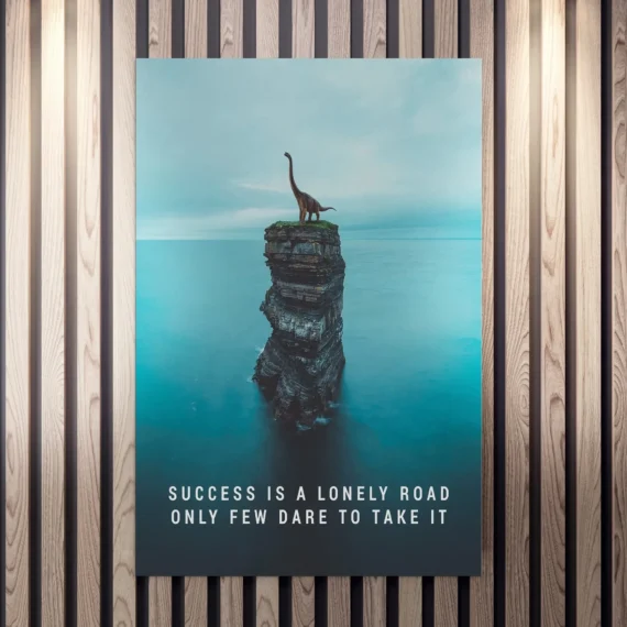 Success is a lonely Road Canvas Wall Art - Daymira Store