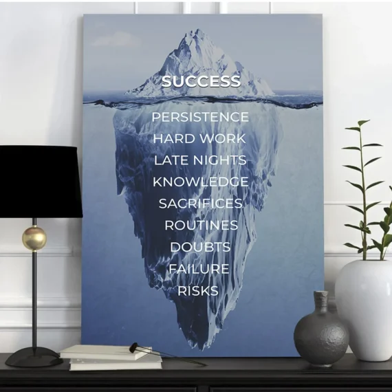 Iceberg Of Sucess Canvas Wall Art - Daymira Store