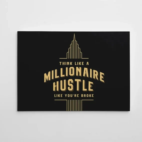 Think Like Millionaire Canvas Wall Art