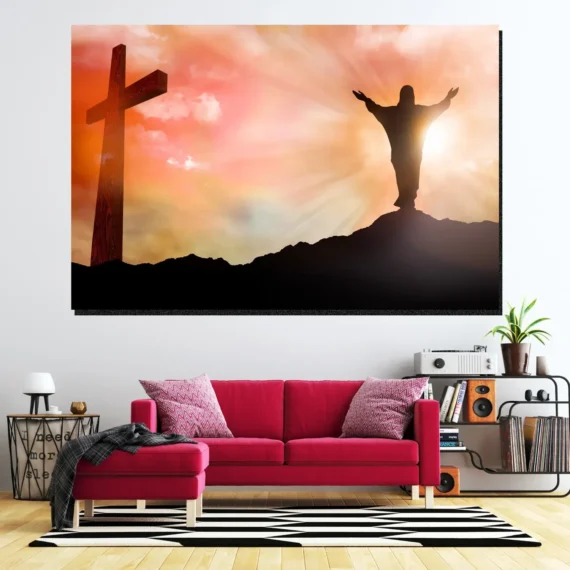 The Crucifixion and Resurrection of Christ Wall Art Canvas – Daymira ...