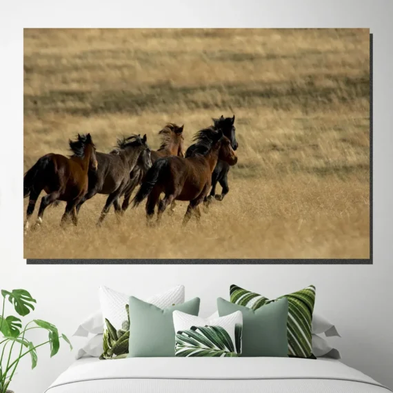 Wild Running Horses Wall Art Canvas - Daymira store