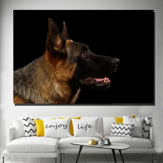 German Shepherd Side Profile Wall Art Canvas - Daymira store