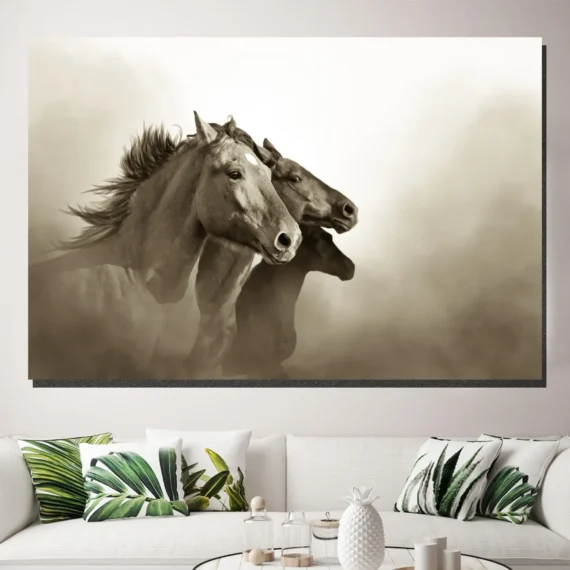 Three Mustangs Wall Art Canvas Daymira Store Daymira™ Wear For Everyday Pleasant