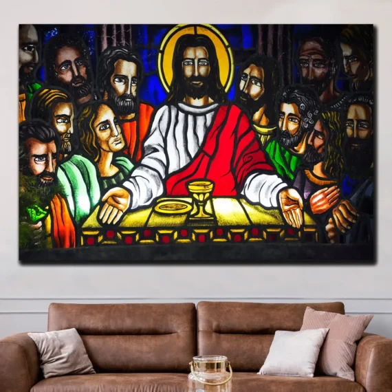 The Last Supper Mosaic Wall Art Canvas - Daymira store