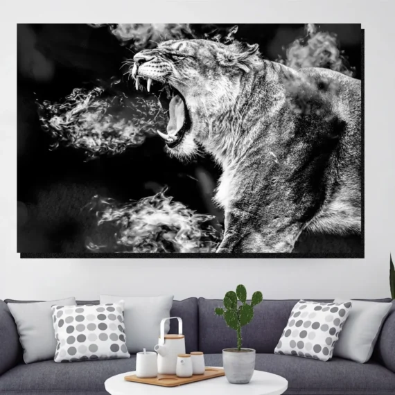 Fury of a Lioness Wall Art Canvas - Daymira store