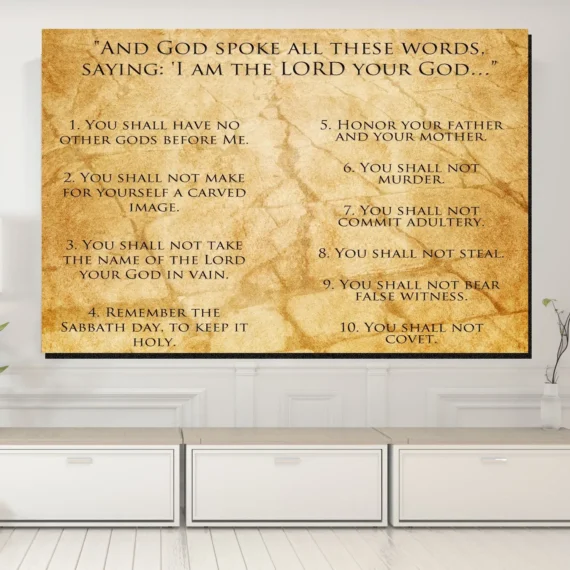 The Ten Commandments Wall Art Canvas - Daymira store