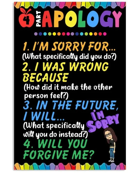 Classroom Canvas - Four Part Apology Matte Canvas