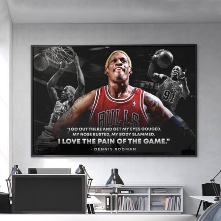 Dennis Rodman Nba Canvas - Motivational Quote, High Quality Canvas And Print