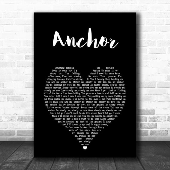 Skillet Anchor Black Heart Song Lyric Music Art Print