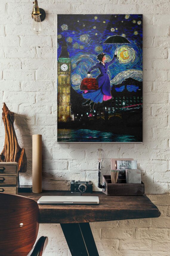 Mary Poppins Big Ben Starry Night Van Gogh Poster