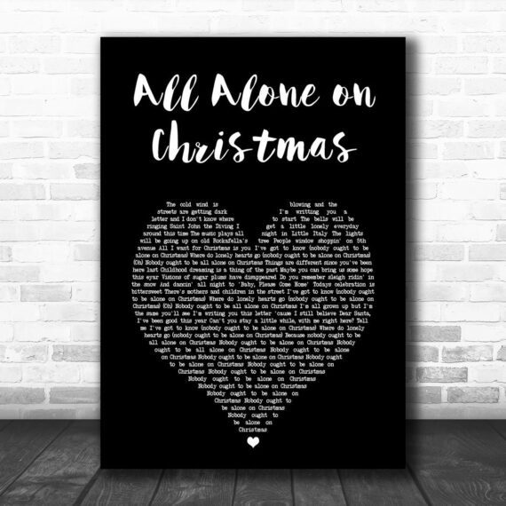 E Street Band & Darlene Love All Alone on Christmas Black Heart Song Lyric Art Print