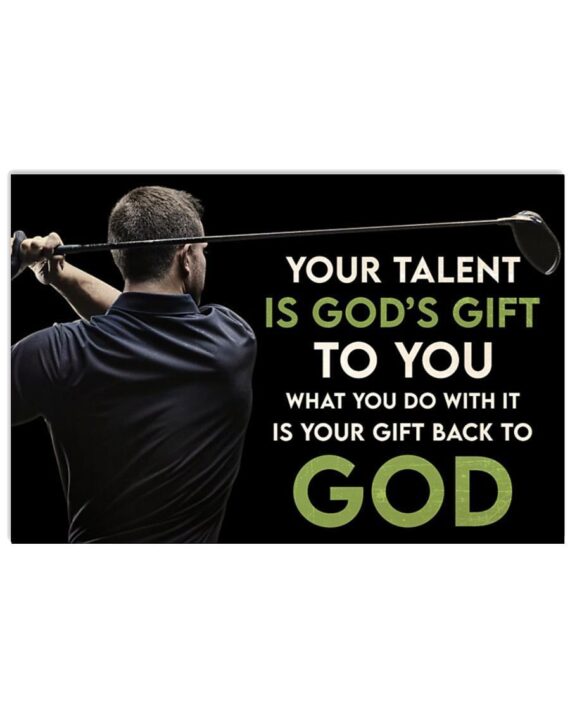 Golfer Your Talent Is God's Gift To You Horizontal Wall Art Decor