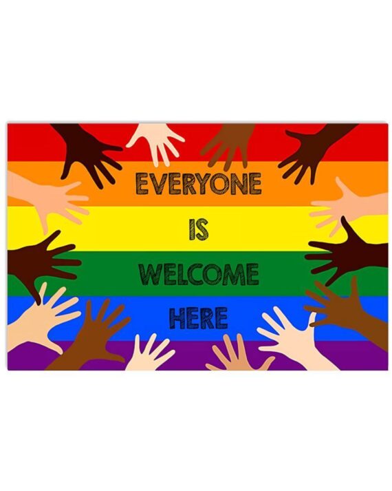 Lgbt Everyone Is Welcome Here Horizontal Poster/Canvas – Daymira™ Wear ...