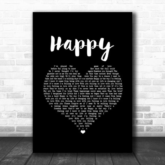 The Carpenters Happy Black Heart Song Lyric Music Art Print