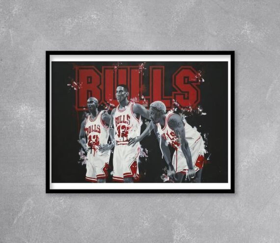 Chicago Bulls Print, Limited Edition Print, Michael Jordan Print, The last Dance Canvas, Michael Jordan Wall Art