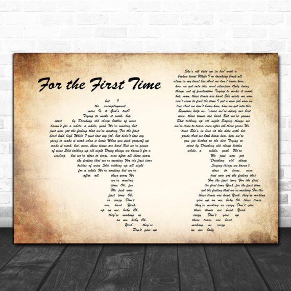 The Script For the First Time Man Lady Couple Song Lyric Art Print