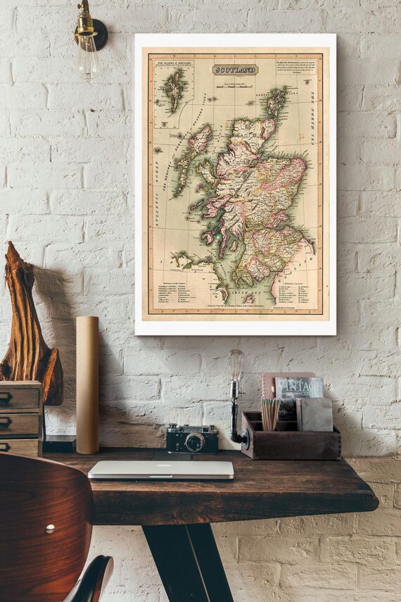 Scotland World Map Poster