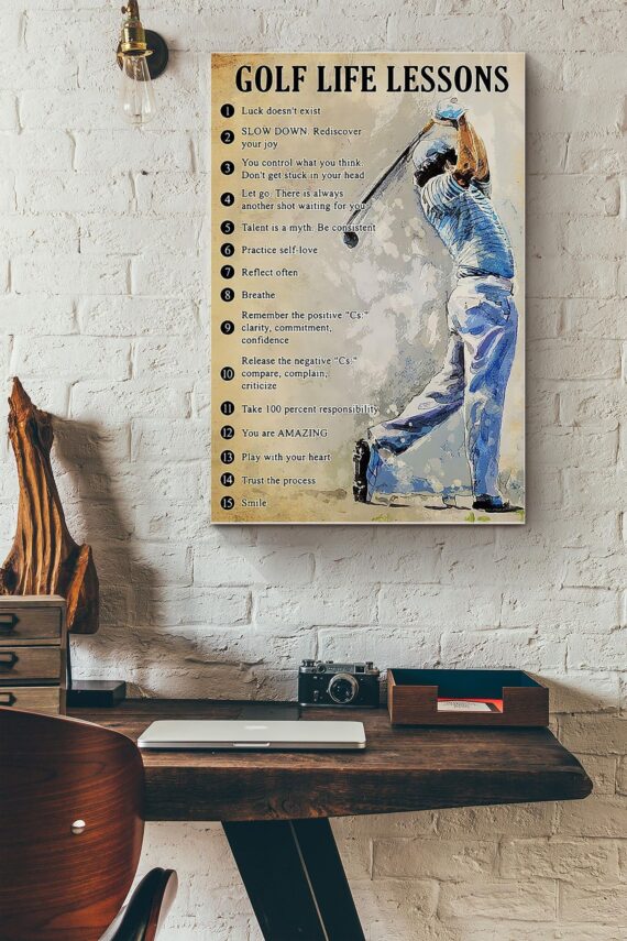 15 Golf Life Lessons Boy Playing Golf Poster – Daymira™ Wear For ...