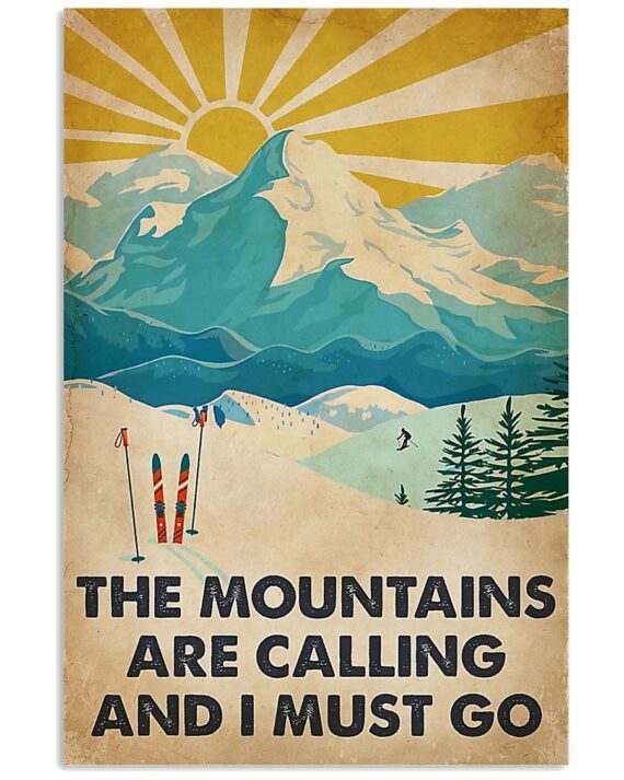 Mountains Calling Skiing Spread Inspiration Poster – Daymira™ Wear For ...