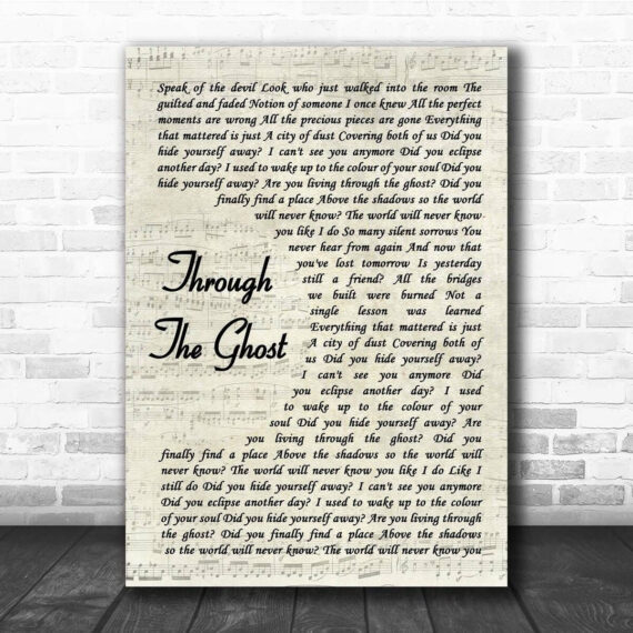 Shinedown Through The Ghost Vintage Script Song Lyric Print – Daymira ...