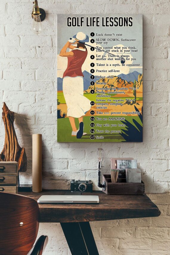 Golf Life Lessons Luck Doesn't Exist Poster