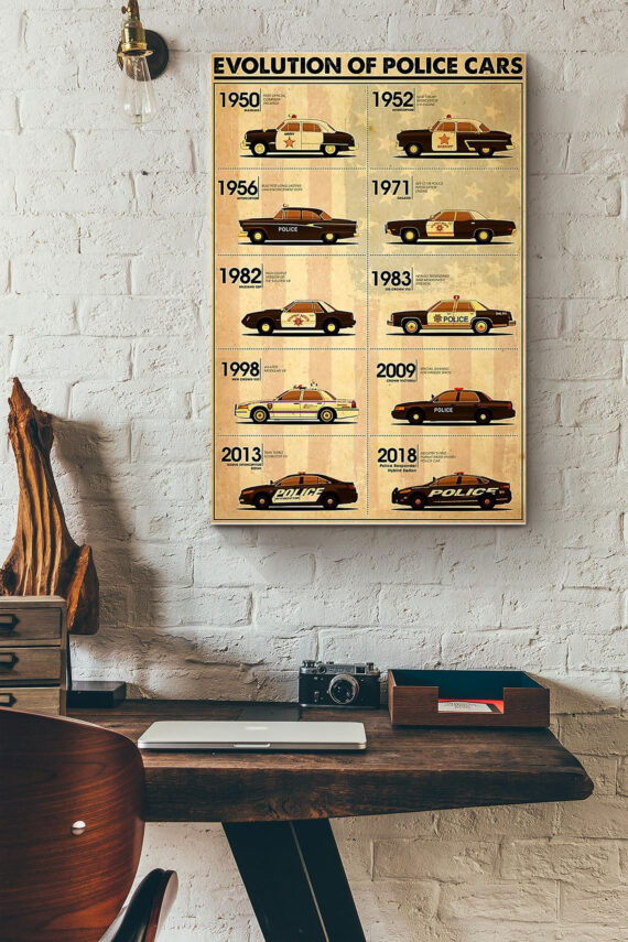 Police Evolution Of Police Cars Poster