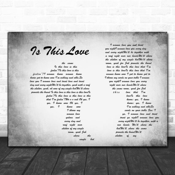 Bob Marley Is This Love Man Lady Couple Grey Song Lyric Art Print ...