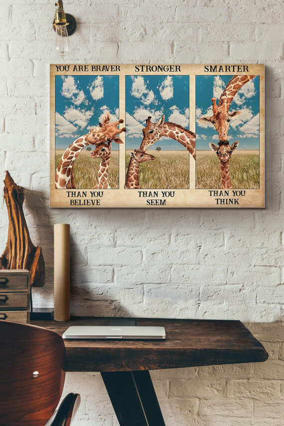 Giraffe You Are Braver Than You Believe Poster