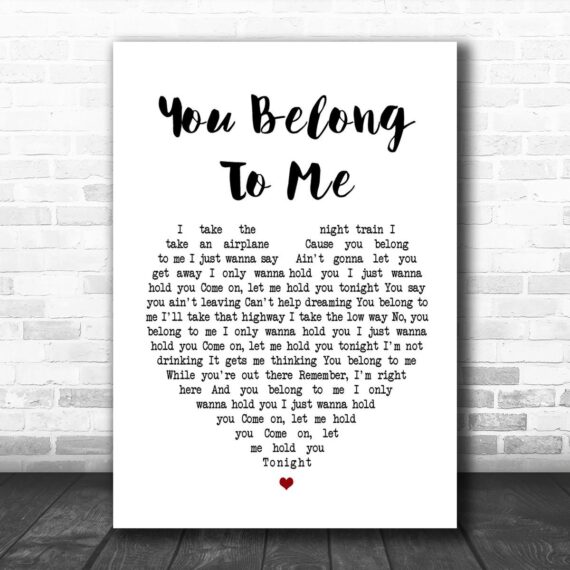 Bryan Adams You Belong To Me Heart Song Lyric Music Wall Art Print ...