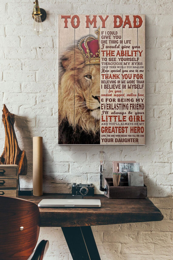 Lion To My Dad Your Daughter Poster Daymira™ Wear For Everyday Pleasant