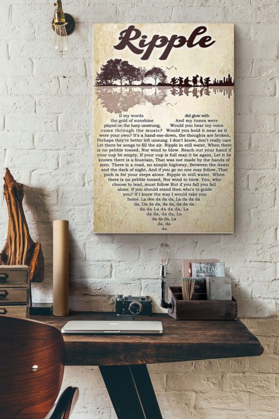 Ripple Heart Lyrics Grateful Dead Poster – Daymira™ Wear For Everyday ...