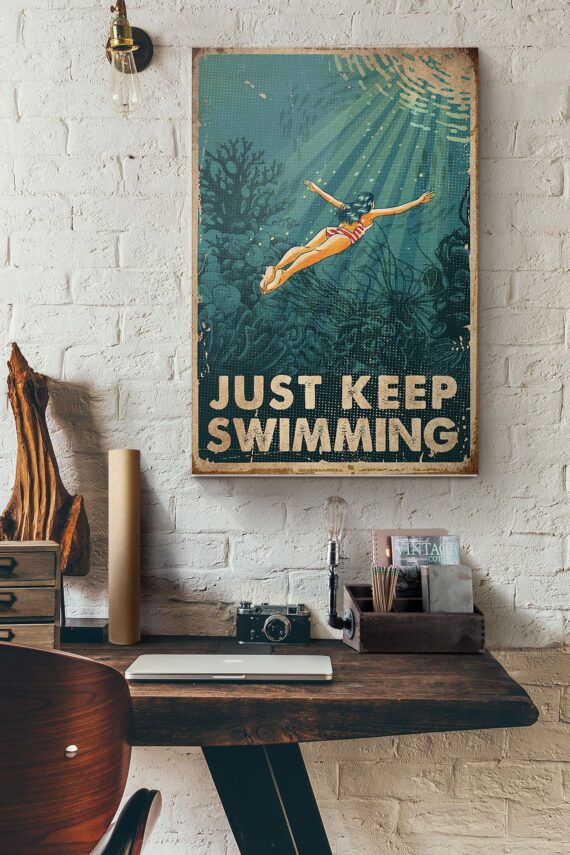 Swimming Just Keep Swimming Poster