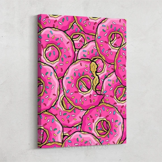 Donut Wall Art Canvas Home Decor - Daymira Store