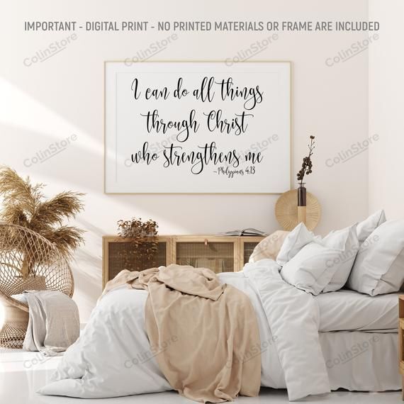 I Can Do All Things Through Christ Who Strengthens Me Canvas/ Poster