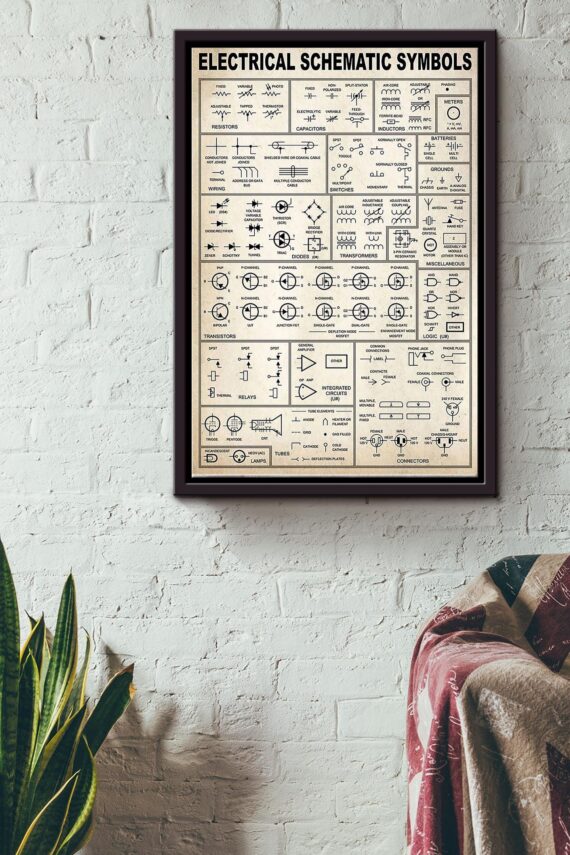 Electrical Schematic Symbols Poster Poster – Daymira™ Wear For Everyday ...