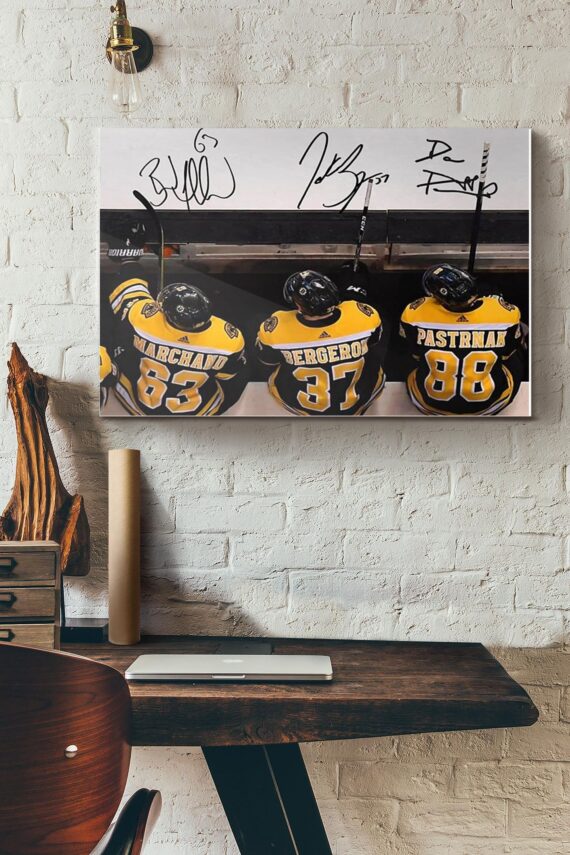 Marchand Bergeron Pastrnak Poster