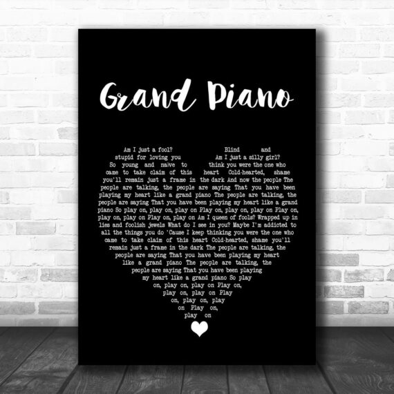 Nicki Minaj Grand Piano Black Heart Song Lyric Wall Art Print