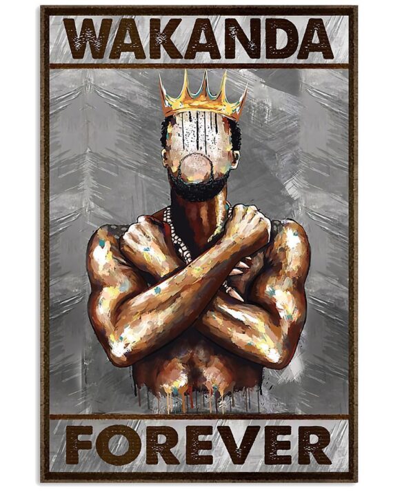 King Black Man Wakanda Forever Vertical Wall Art/Canvas