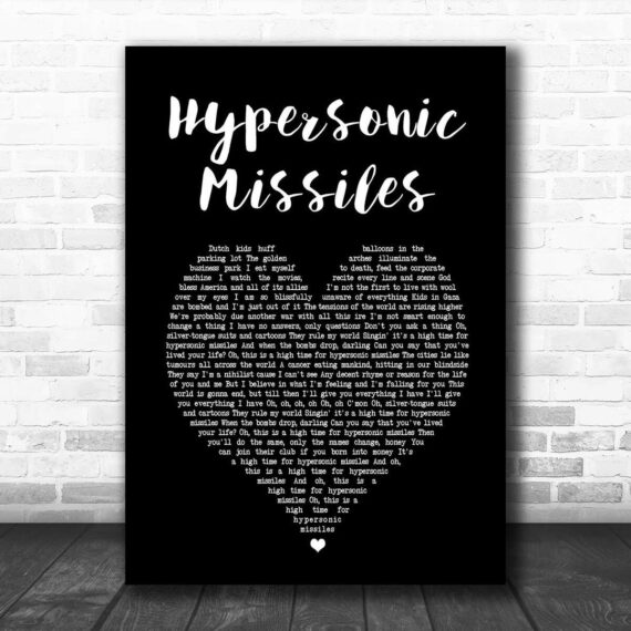 Sam Fender Hypersonic Missiles Black Heart Song Lyric Print