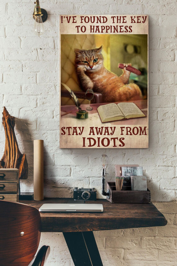 Cat Reader Stay Away From Idiots Poster